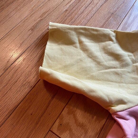 NWOT Abound women's multicolor raw hem cotton cropped pullover sweater sz medium - Picture 5 of 9